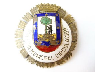 Spanien, Emailliertes Polizeiabzeichen, Durchmesser 65mm