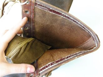 Paar Stiefel SA , braunes Leder, Sohlenlänge 28cm, gebrauchtes Paar