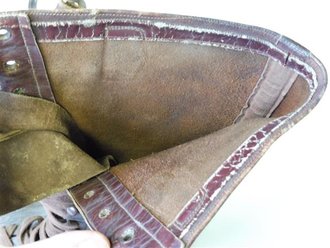 Paar Stiefel SA , braunes Leder, Sohlenlänge 28cm, gebrauchtes Paar