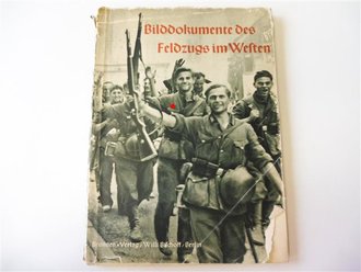 Bilddokumente des Feldzugs im Westen, datiert 1941, 127 Seiten, Umschlag gerissen