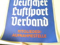 Plakat Deutscher Luftsport Verband Mitglieder Aufnahmestelle. Neuwertiger Zustand, Maße 68 x 49cm