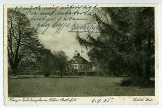 Ansichtskarte Krieger-Erholungsheim "Schloss Rathsfeld", datiert 1935