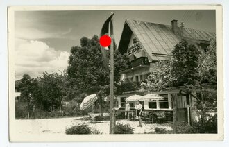 Ansichtskarte Gasthof Schönblick mit gehisster...