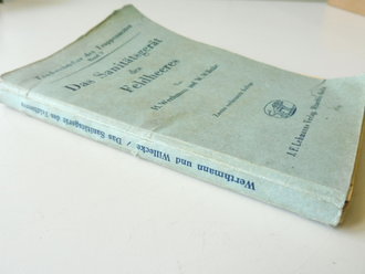 Das Sanitätsgerät des Feldheeres, datiert 1944, 254 Seiten, stark bebildert. Die Vorschrift zum Thema, leider lösen sich die Seiten vom Buchrücken