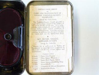 US  WWII, Goggle, Variable Density in Box