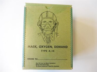 US Army Airforce  WWII, Mask Oxygen, Type A-14, unissued