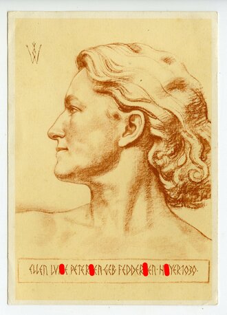 VDA Willrichkarte "Deutsche Frau aus Nordschleswig", datiert 1941