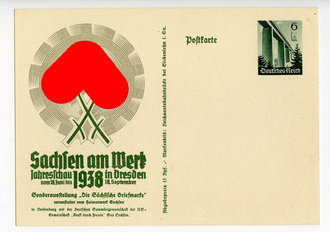 Ansichtskarte "Sachsen am Werk" Jahresschau 1938 in Dresden