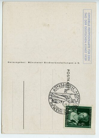 Ansichtskarte "Tag der Deutschen Kunst" - München 1939