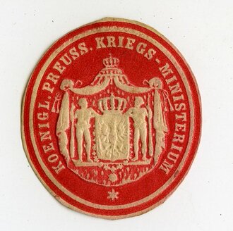 1.Weltkrieg, Siegelmarke Koenigl.Preuss. Kriegs -...