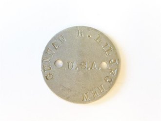 U.S. WWI, dog tag ,Aluminium