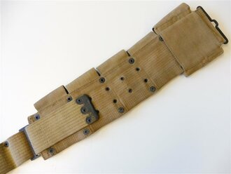 U.S.  WWI, 9 pocket ammo belt with 45. clip pouch . MILLS