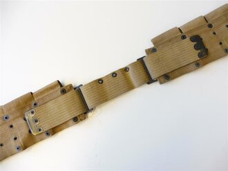 U.S.  WWI, 9 pocket ammo belt with 45. clip pouch . MILLS