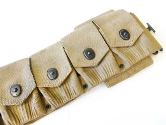 U.S.  WWI, 9 pocket ammo belt with 45. clip pouch . MILLS