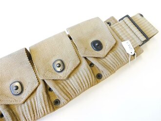 U.S.  WWI, 9 pocket ammo belt with 45. clip pouch . MILLS