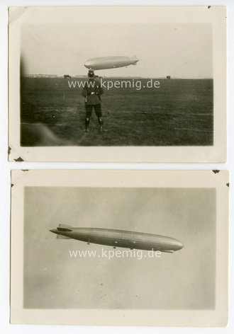 2 Fotos Luftschiffe, Maße 9,5 x6,5 cm