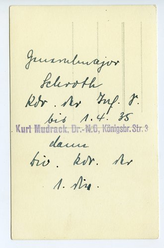 Foto Generalmajor Schroth, Maße ca. 9 x14 cm