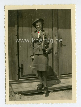 Foto weiblicher Reichsarbeitsdienst, Maße ca. 6 x8 cm