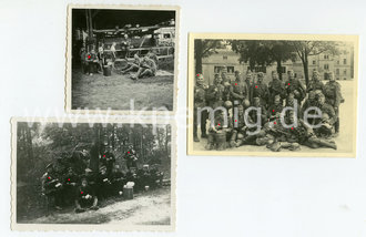 3 Fotos Essenträger im Gebrauch, Maße ca. 6,5 x 9 und 6 x...