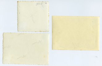 3 Fotos Essenträger im Gebrauch, Maße ca. 6,5 x 9 und 6 x 6 cm