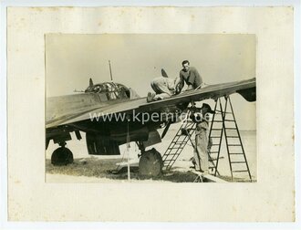 Luftwaffe Foto Flugzeugwartung, Maße ca. 12 x17 cm