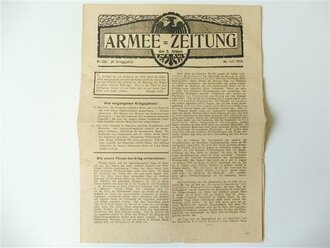 1.Weltkrieg Armee-Zeitung der 2. Armee, datiert 30. Juli...