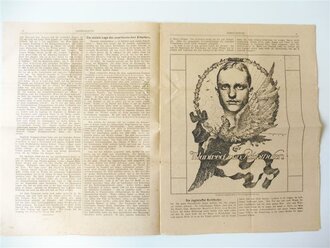 1.Weltkrieg Armee-Zeitung der 2. Armee, datiert 30. Juli 1918. 8 Seiten, u.a. Bericht über die Jagdstaffel Richthofen