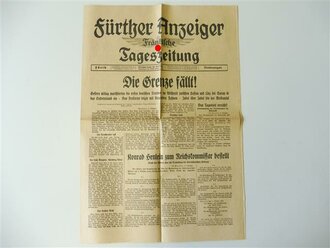 Fürther Anzeiger, Fränkische Tageszeitung, Sonderausgabe "Die Grenze fällt"