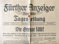 Fürther Anzeiger, Fränkische Tageszeitung, Sonderausgabe "Die Grenze fällt"