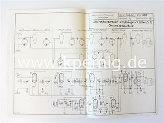 Ultrakurzwellen Empfänger c1. Grundschaltbild, erweitertes Schaltbild und Betriebsanweisung