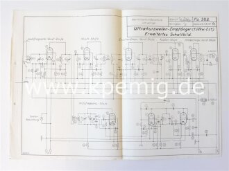 Ultrakurzwellen Empfänger c1. Grundschaltbild, erweitertes Schaltbild und Betriebsanweisung