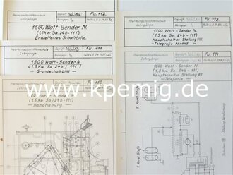 1500 Watt Sender N.  Grundschaltbild, erweitertes Schaltbild und Betriebsanweisung