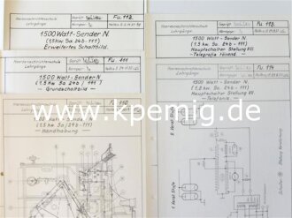 1500 Watt Sender N.  Grundschaltbild, erweitertes Schaltbild und Betriebsanweisung