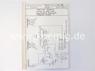 1500 Watt Sender N.  Grundschaltbild, erweitertes Schaltbild und Betriebsanweisung