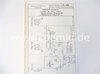 1000 Watt Sender H.  Grundschaltbild, erweitertes Schaltbild und Betriebsanweisung