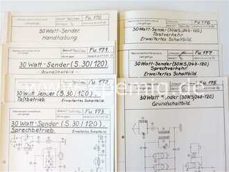 30 Watt Sender .  Grundschaltbild, erweitertes Schaltbild und Betriebsanweisung