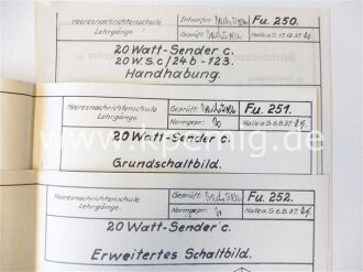 20 Watt Sender c. Grundschaltbild, erweitertes Schaltbild und Betriebsanweisung