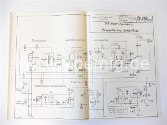 20 Watt Sender c. Grundschaltbild, erweitertes Schaltbild...