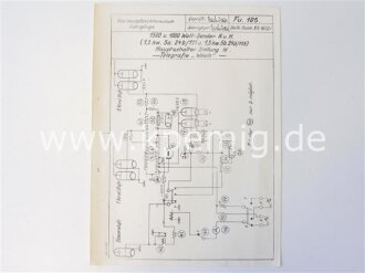 1500 und 1000 Watt Sender N. u. H. 10 Schaltbilder