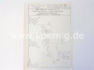 1500 und 1000 Watt Sender N. u. H. 10 Schaltbilder