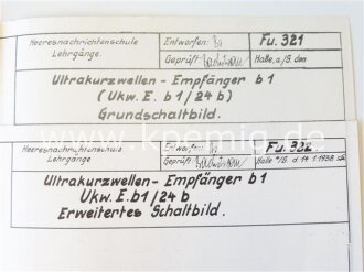 Ultrakurzwellen Empfänger b1. Grundschaltbild und erweitertes Schaltbild