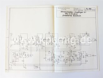 Ultrakurzwellen Empfänger b1. Grundschaltbild und erweitertes Schaltbild