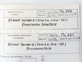 20 Watt Sender b. Grundschaltbild und erweitertes Schaltbild