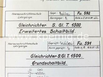 Gleichrichter S.Gl. T. 1500. Grundschaltbild und erweitertes Schaltbild