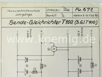 Sendegleichrichter T100. Betriebsanweisung