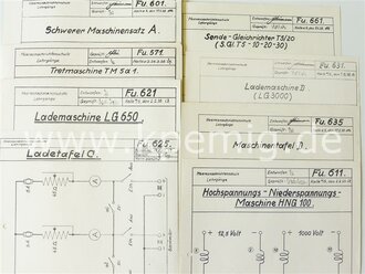 8 Schaltbilder Diverser Maschinensätze Funk Wehrmacht