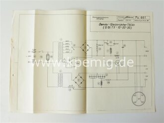 8 Schaltbilder Diverser Maschinensätze Funk Wehrmacht