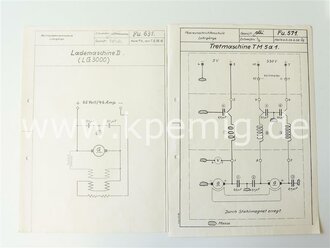 8 Schaltbilder Diverser Maschinensätze Funk Wehrmacht