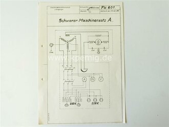 8 Schaltbilder Diverser Maschinensätze Funk Wehrmacht