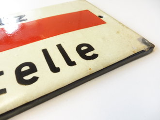 Emailleschild "Luftschutz Rettungsstelle" Maße 42 x 14,5cm